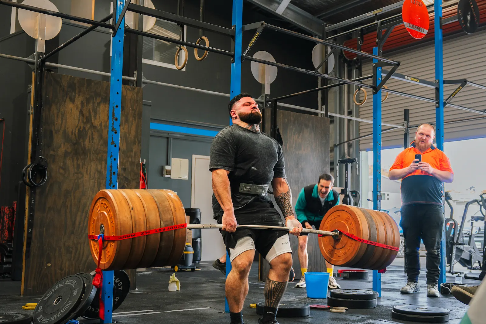 A lifter during the Elevate challenge at Flex Fitness New Plymouth.